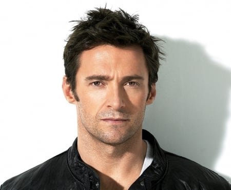 Hugh Jackman - white, hugh jackman, black, actor, man