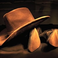 Cowboy Boots And Hat