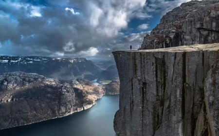 Mountains in Norway - mountains, rocks, norway, clouds