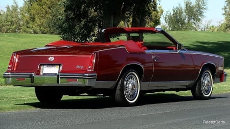 1985 Cadillac Eldorado Biarritz Convertable - car, red, old-timer, convertible, cadillac, eldorado, biarritz