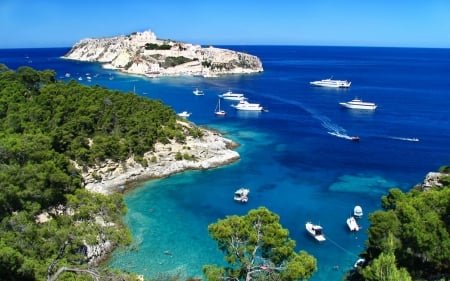  Tremiti Islands,Italy - nature, sky, beach, boats, trees, forest, island, mountains