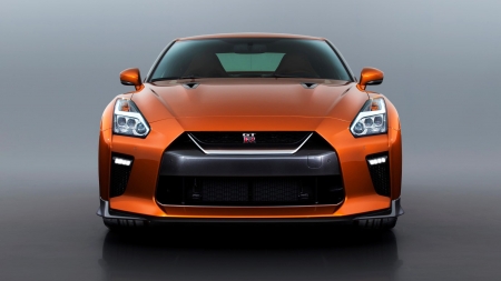 Nissan GTR Nismo - vehicles, cars, orange cars, front view, Nissan GTR Nismo, nissan