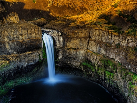 canyon waterfall - beauty, canyon, natures, waterfall, rocks