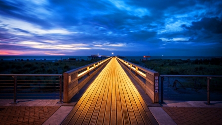 Pier Heiligenhafen,Germany - clouds, nature, sea, ocean, sky, pier