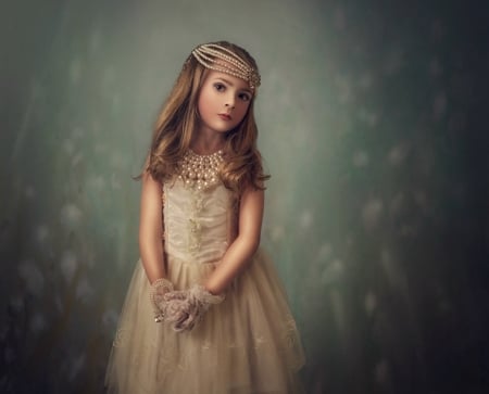 Little beauty - dress, girl, beauty, jewel, copil, child, nikki harrison, retro, little