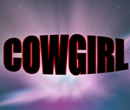 Cowgirl In Pink - cowgirl, pink, black, abstract, blue