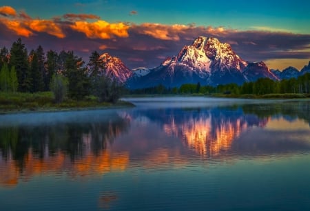 Mountain Lake - Mountain, Lake, Tree, Nature