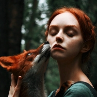 Girl with fox