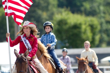 American Freedom. . - fun, female, parade, boots, America, brunettes, children, western, cowgirl, style, flag, women, girls, rodeo, outdoors, horses, ranch