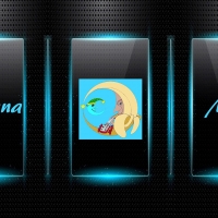 BANANA MOON Blue Glowing Transparency