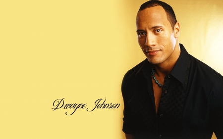 Dwayne Johnson - dwayne johnson, young, yellow, man, actor, black