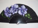 Black And Purple Hand Fan