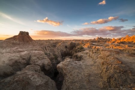 Badlands sunset - fun, sunset, nature, desert, Badlands, cool