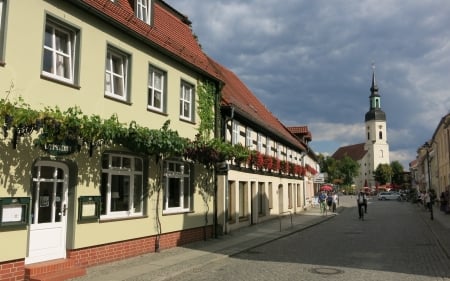 Street in Lubbenau, Germany