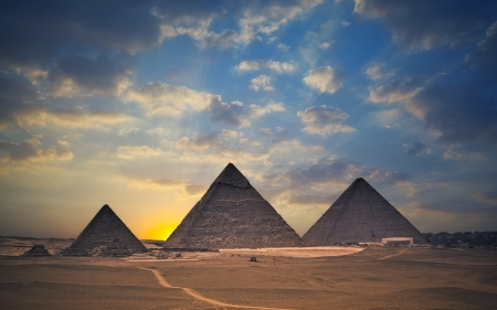 Pyramids of Giza - giza, ancient, pyramids, architecture, pyramids of giza