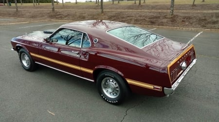 1969 Ford Mustang Mach 1 - mach, muscle, car, red, mustang, old-timer, ford