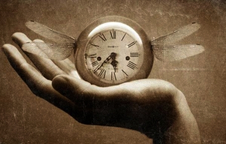 time flies - art, cool, photography, clock, fantasy