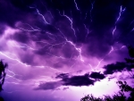 Mauve Sky with Lightning