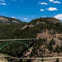 Bridge over Mountain Forest