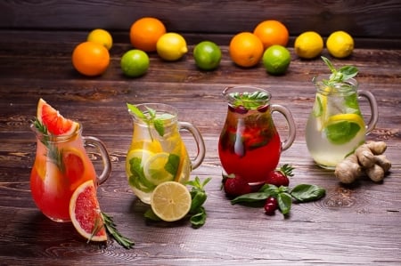 Summer Drinks - Lemon, Orange, Jug, Fresh