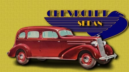 1935 Chevrolet Sedan - antique cars, chevrolet cars, chevrolet desktop background, 1935 chevrolet, chevrolet wallpaper