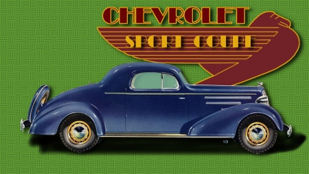 1935 Chevrolet Sport Coupe - antique cars, chevrolet cars, chevrolet desktop background, 1935 chevrolet, chevrolet wallpaper