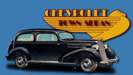 1935 Chevrolet Town Sedan - antique cars, chevrolet cars, chevrolet desktop background, 1935 chevrolet, chevrolet wallpaper