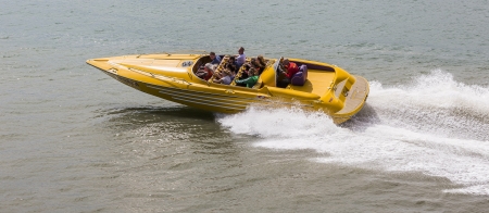 Powerboat - sport, yellow, speed, boats, powerboats