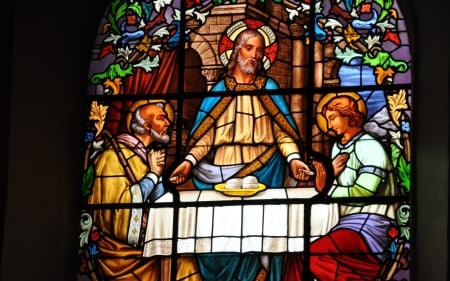 Christ in Emmaus - christ, jesus, france, emmaus, disciples