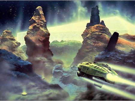 the future in space - shttle, space ship, fiction, planet