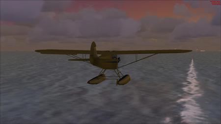 FSX Quiet Flying - water, sunset, airplane