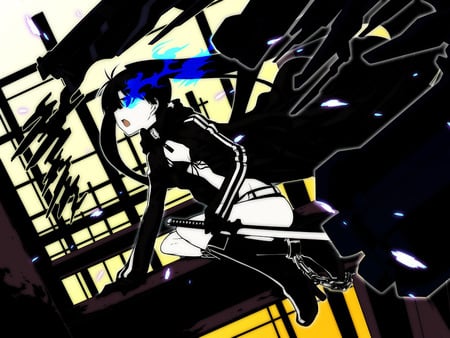 B.R.S - black rock shooter, anime, kool