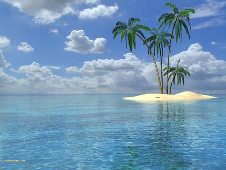 ISLE1600 JPG - water, sky, palmtrees, clouds