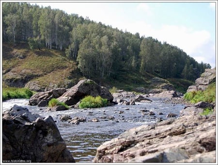 R u s s i a - river, landscape, mountain, creeks