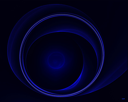 Blue Dot - abstract, blue, 3d