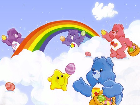 CARE BEARS - bears, care, wallpaper, cartoon