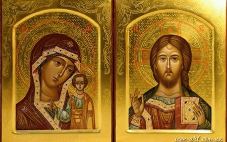 Mary and Jesus - christ, jesus, virgin, mary, icons