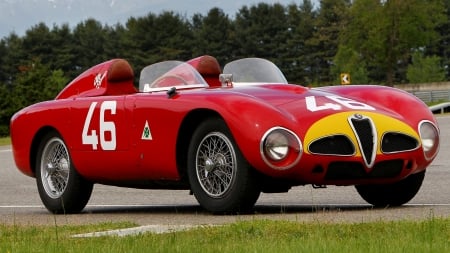 1953 Alfa Romeo 6C 3000 CM - racing, car, red, 6c, 3000 cm, alfa romeo