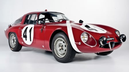 1964 Alfa Romeo Giulia TZ - sports, tz, car, giulia, red, old-timer, alfa romeo