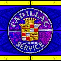 Cadillac vintage sales and service logo