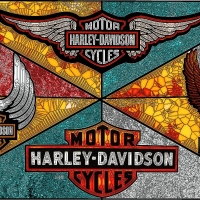 Harley stained glass Logos