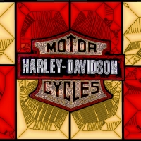 1930 Harley Davidson Shield glass