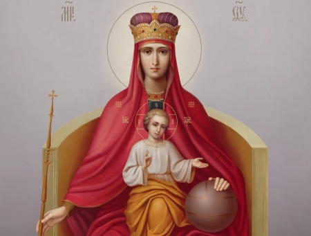 Mother of God, the Queen - jesus, child, icon, virgin, mary, queen