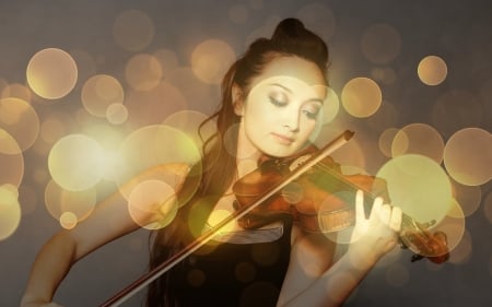 Female Musician - Woman, People, Bokeh, Musician, Violine, Boke