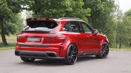 2015 Mansory Porsche Cayenne Turbo S - tuned, car, red, tuning, porsche, cayenne, mansory, turbo