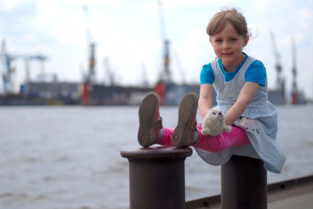 Little girl - princess, people, hair, belle, sightly, white, face, childhood, fair, little, bonny, lying, adorable, wallpaper, child, beautiful, pink, sweet, feet, sea, nice, beauty, sky, photography, water, pretty, baby, cute, sit, kid, girl, dainty, lovely, pure, seaport, ship, doll, comely, desktopnexus, blonde