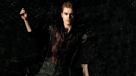 The Vampire Diaries (TV Series 2009–2017) - stefan, black, fantasy, the vampire diaries, poster, tv series, Paul Wesley, dark