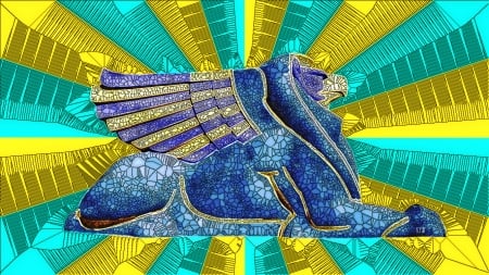 Art Deco Egyptian Griffin - Art Deco Wallpaper, Art Deco, Windows 10 Art Deco background, Windows 10  wide screen background, Windows 10 Background, Art Deco Desktop Background