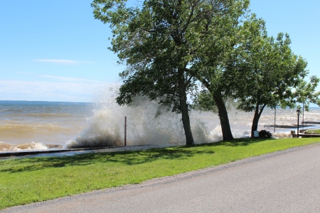 Lake Ontario - over flow, water, lake ontario, pillar point ny