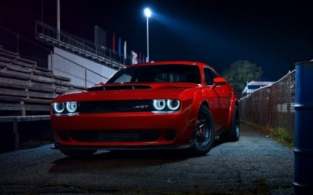 Dodge Challenger 2017 - fast, 2017, car, challenger, red, dodge